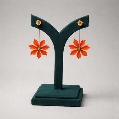 Sunset Bloom Oversized Floral Drop Earrings LP- 48Hr Delivery