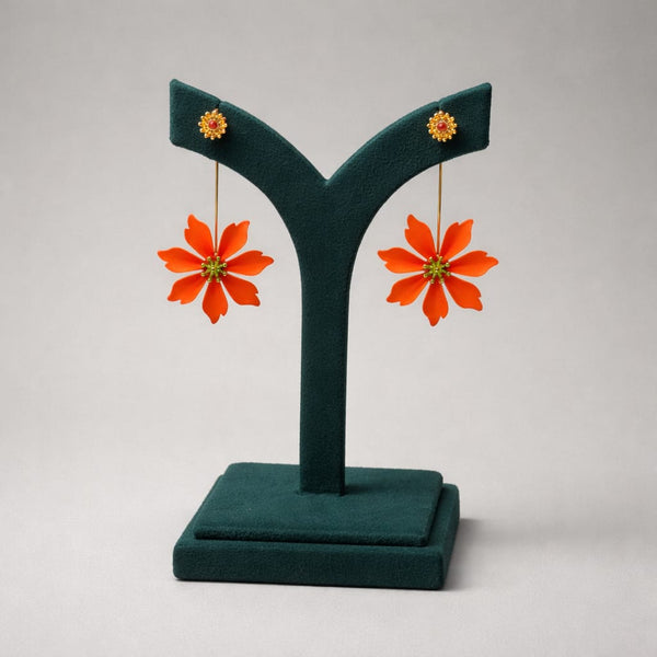 Sunset Bloom Oversized Floral Drop Earrings LP- 48Hr Delivery