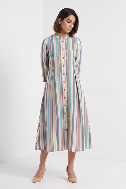Ocean Trails Long Maxi Button Cotton Down Dress