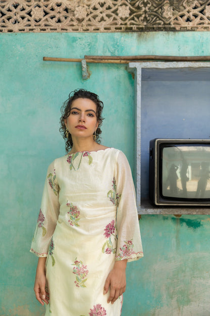 Anu Zinnia Chanderi Kurta