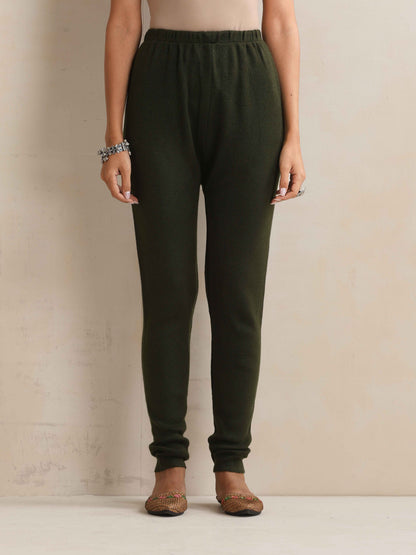 trueBrowns Green Woollen Leggings
