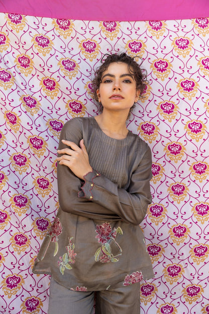 Anu Raina Chanderi Co-Ord Set