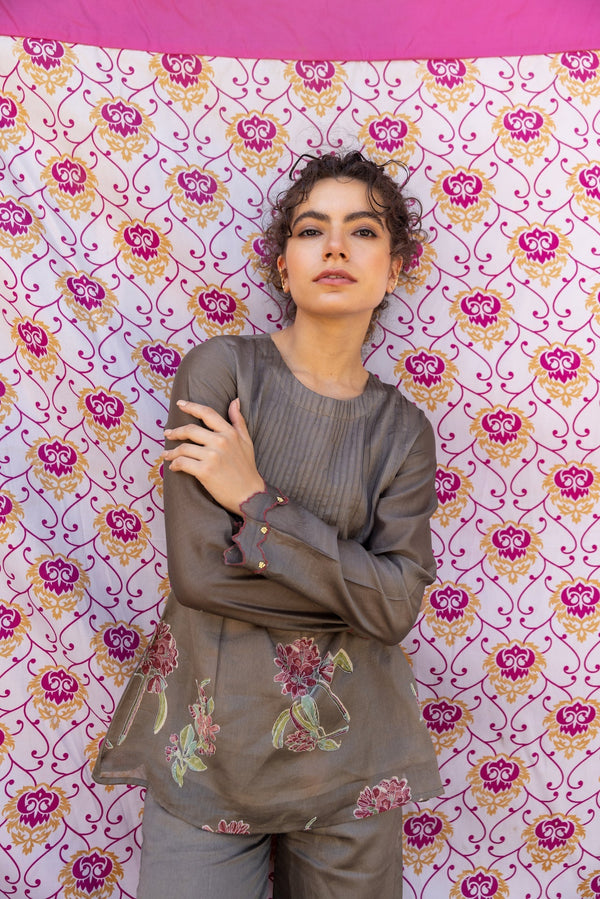 Anu Raina Chanderi Co-Ord Set