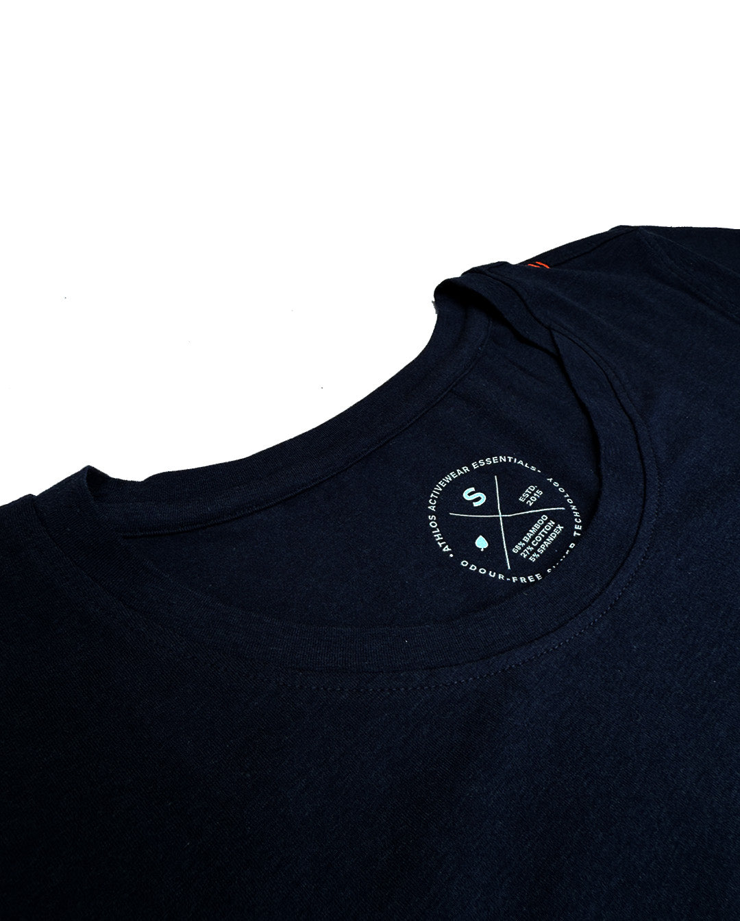 Athlos All-Day Crew Navy Blue Bamboo Top