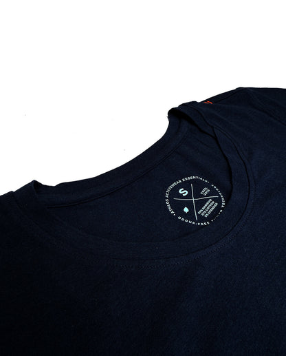 Athlos All-Day Crew Navy Blue Bamboo Top
