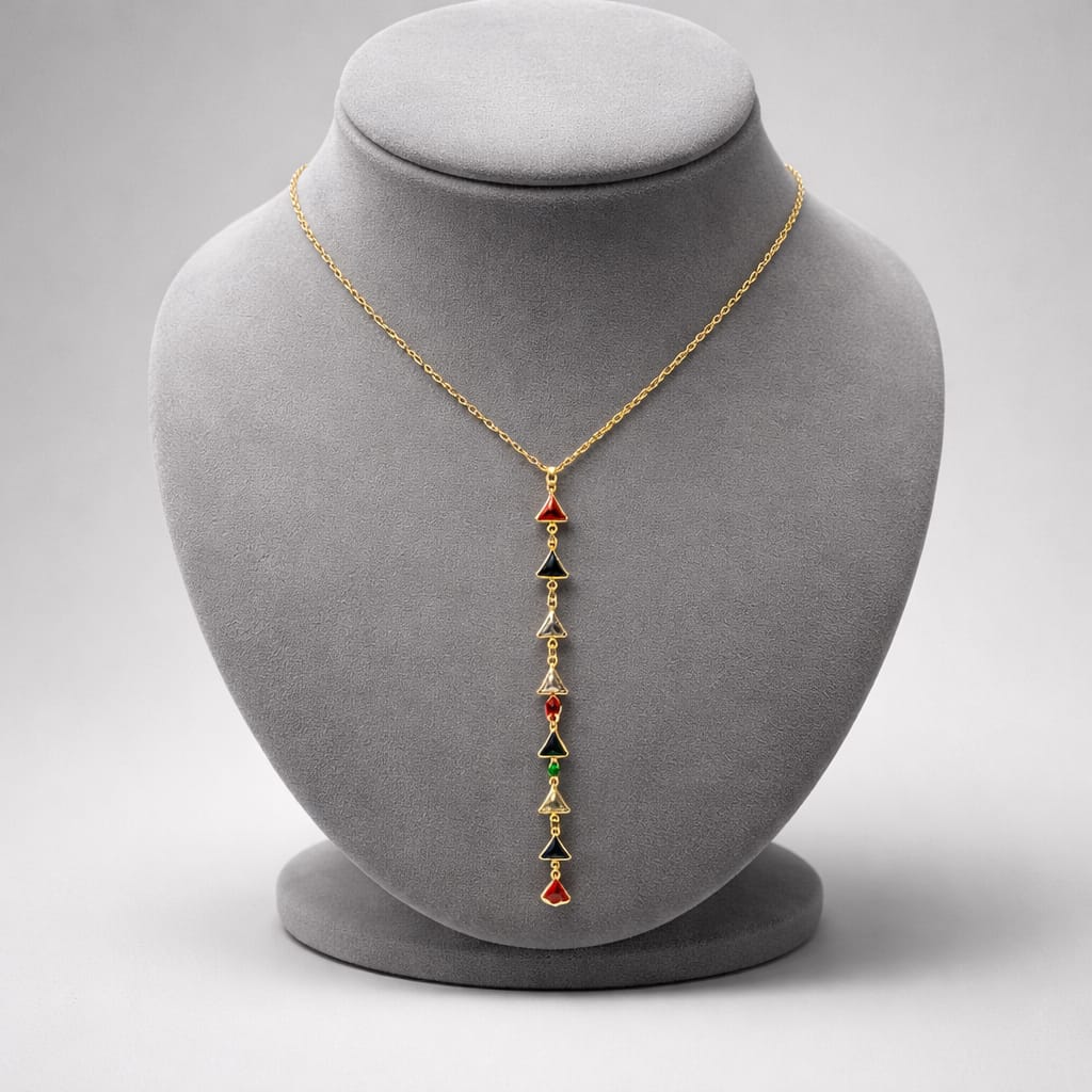 Rainbow Geo-Drop Necklace LP- 48Hr Delivery