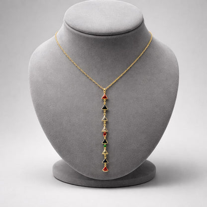 Rainbow Geo-Drop Necklace LP- 48Hr Delivery