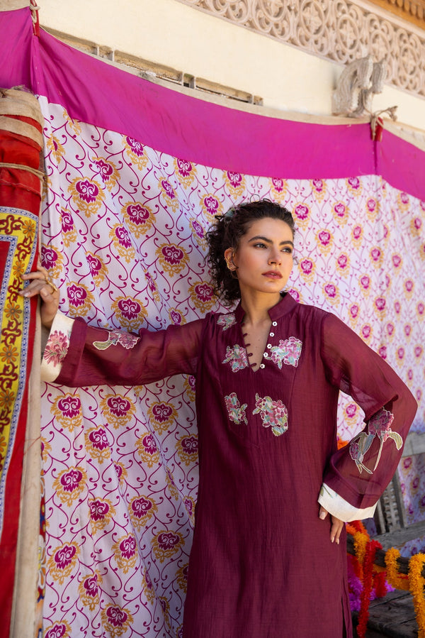 Anu Anya Chanderi Kurta Set