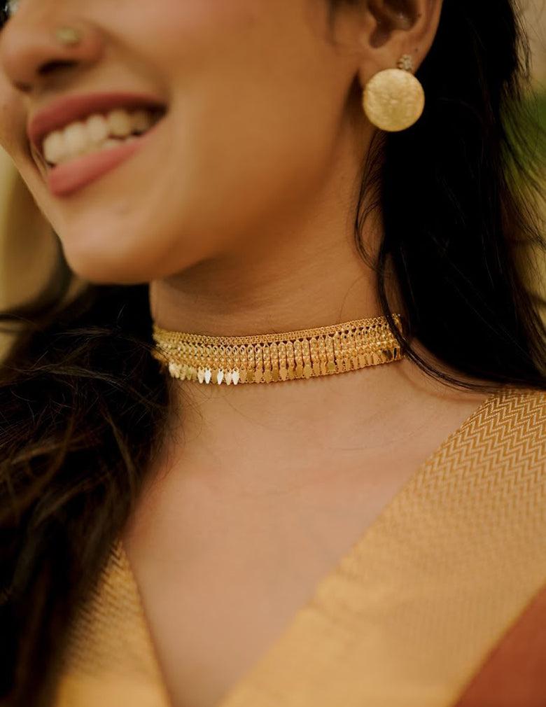 Gold tone Bridal Elakka Thali Choker LP- 48Hr Delivery
