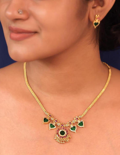 Palakka Necklace Earrings Set LP- 48Hr Delivery