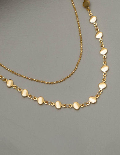 Anti Tarnish Dot Layered chain Necklace LP- 48Hr Delivery