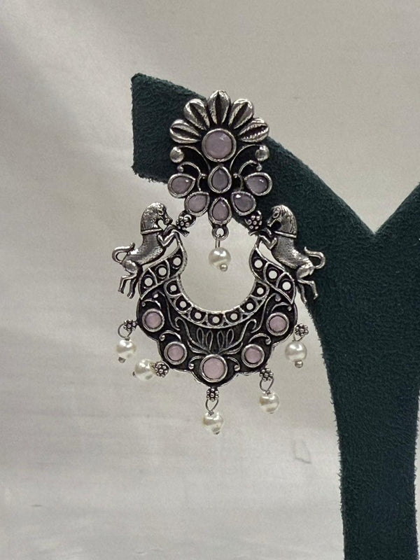 Oxidised Metal Hanging Earrings