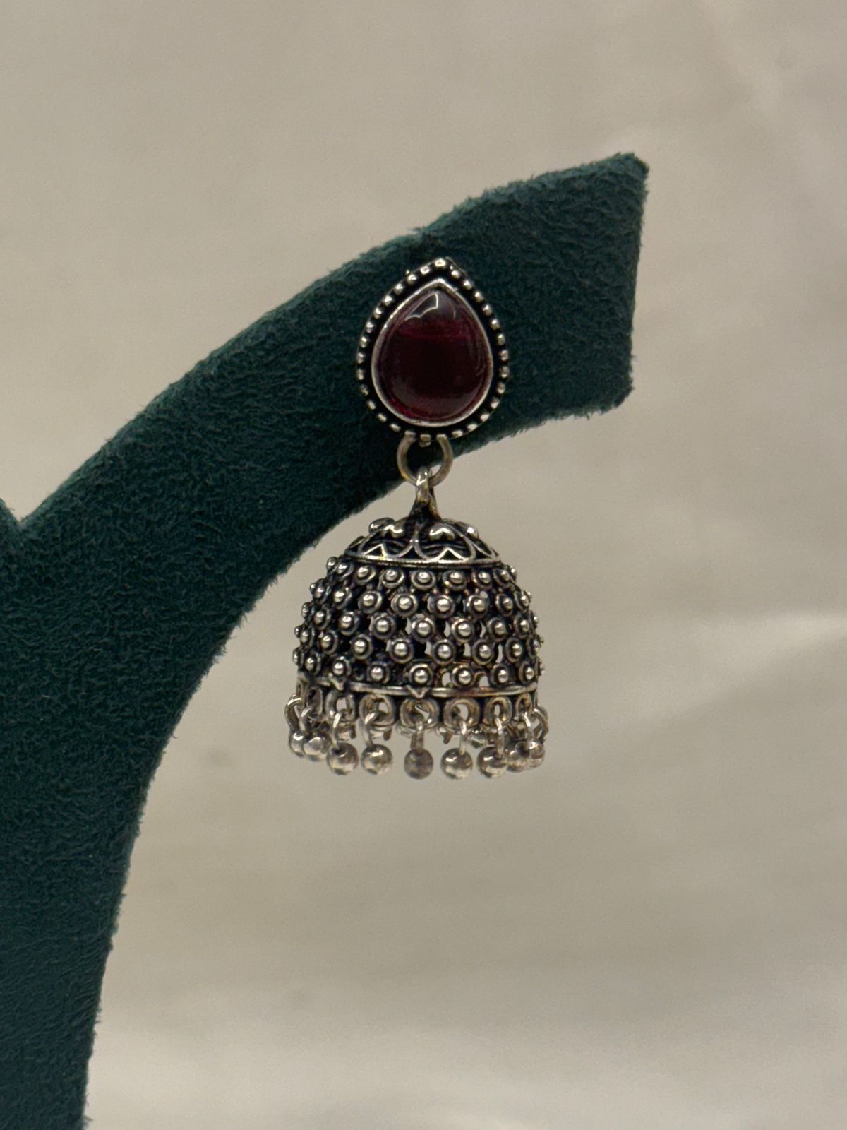 Traditional Oxidised Metal Jhumka Earrings