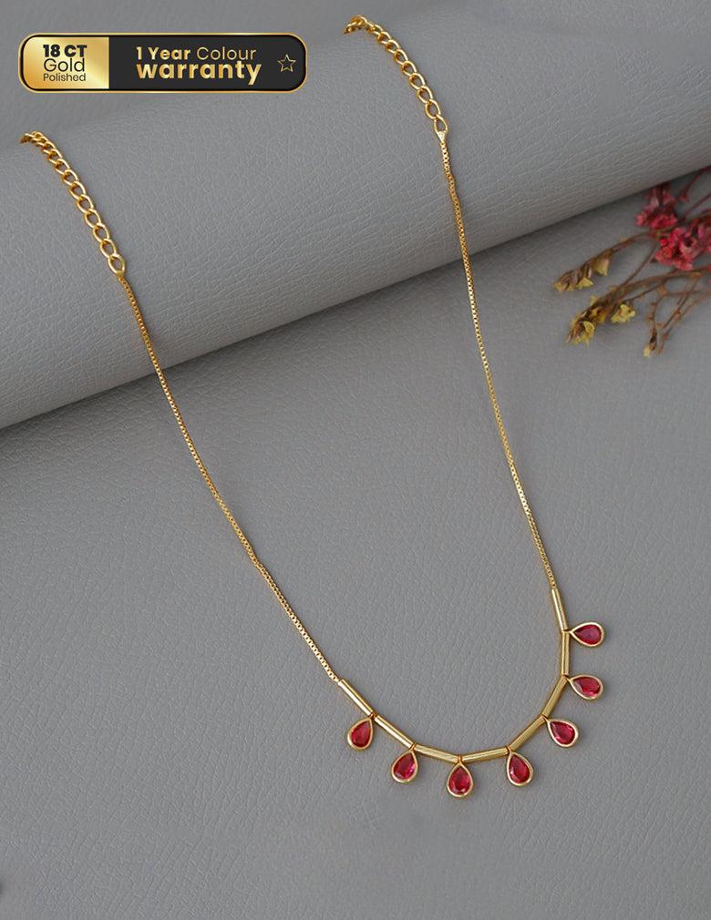 Gold tone Simple Necklace