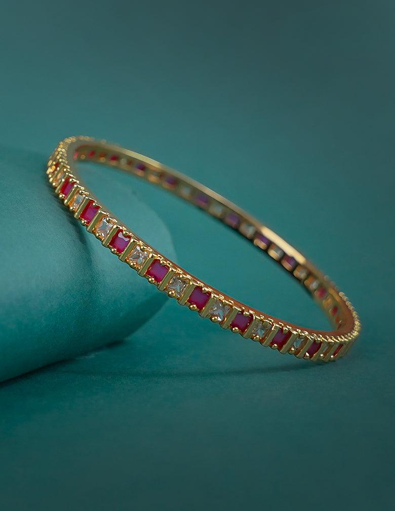18k Gold Plated AntiTarnish AD stone Bangle