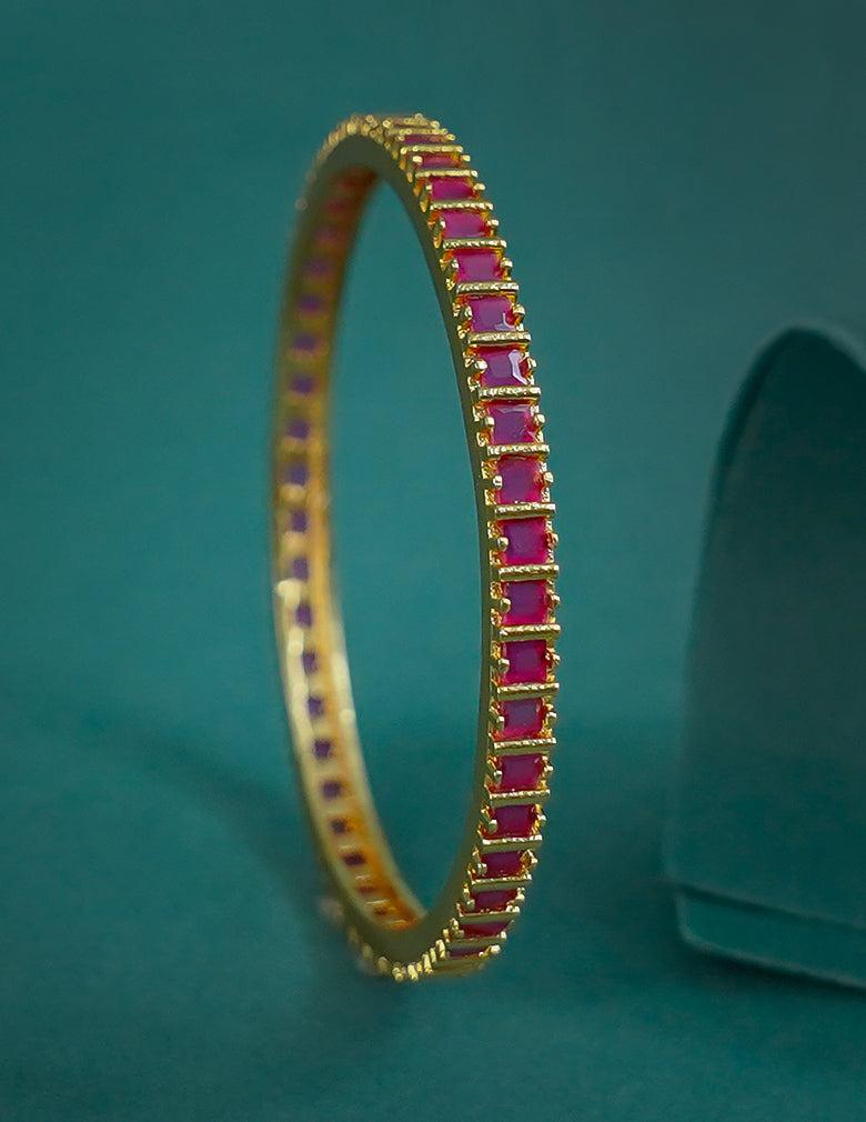 18k Gold Plated AntiTarnish AD stone Bangle