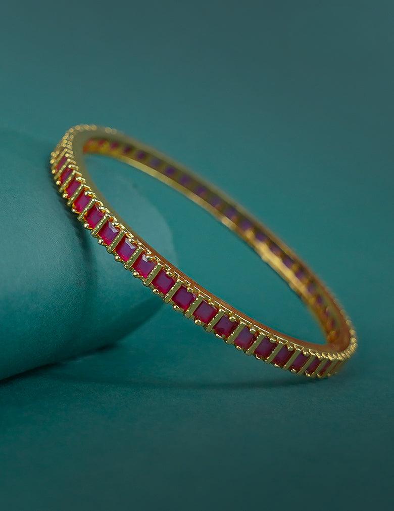 18k Gold Plated AntiTarnish AD stone Bangle