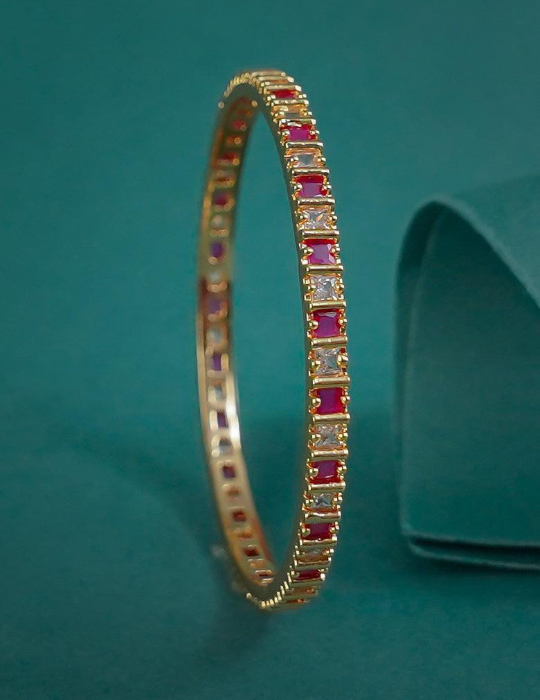 18k Gold Plated AntiTarnish AD stone Bangle