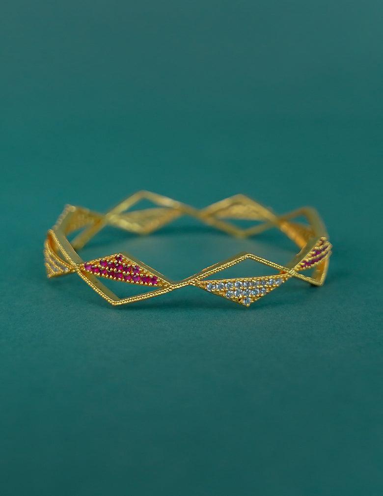 18k Gold Plated AntiTarnish AD stone Bangle