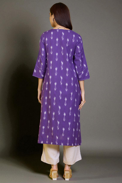 A-Line Panelled Kurta Amethyst Aura Kurta Top