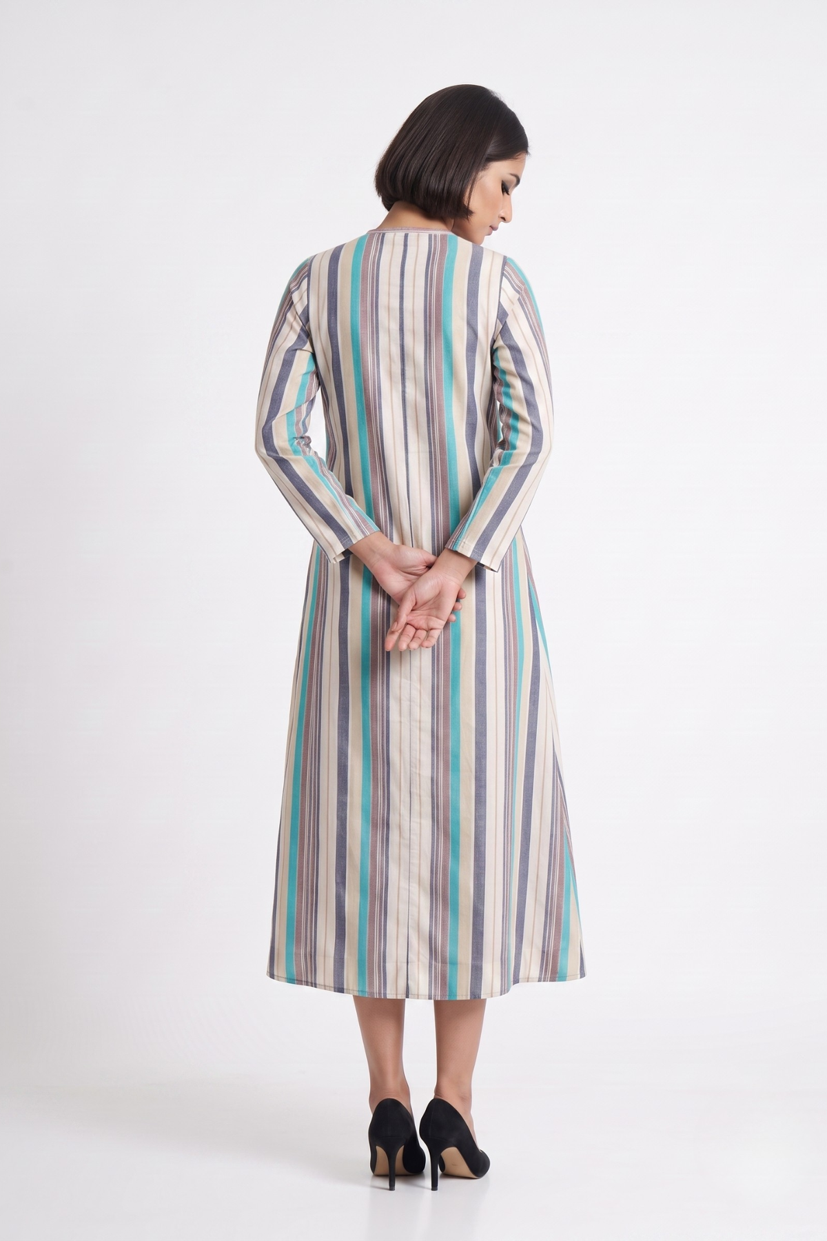Ocean Trails Long Maxi Button Cotton Down Dress