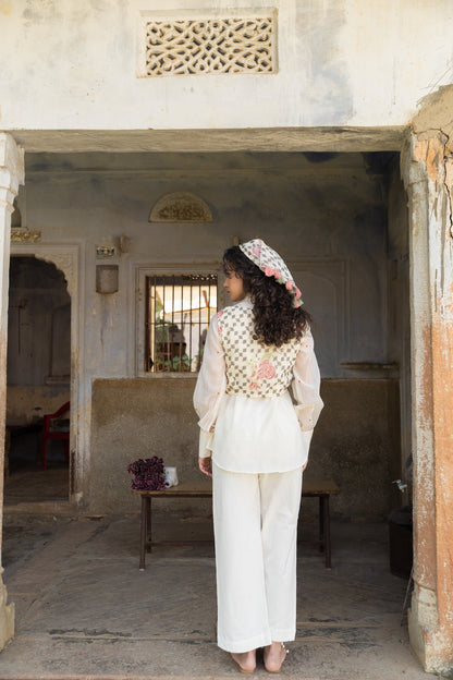 Anu Amala Rose Chanderi Shirt