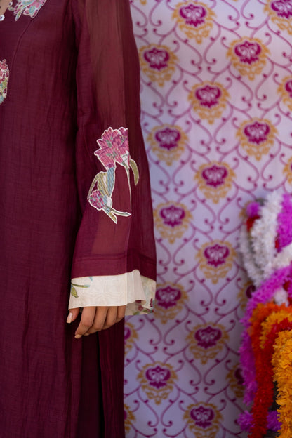 Anu Anya Chanderi Kurta Set