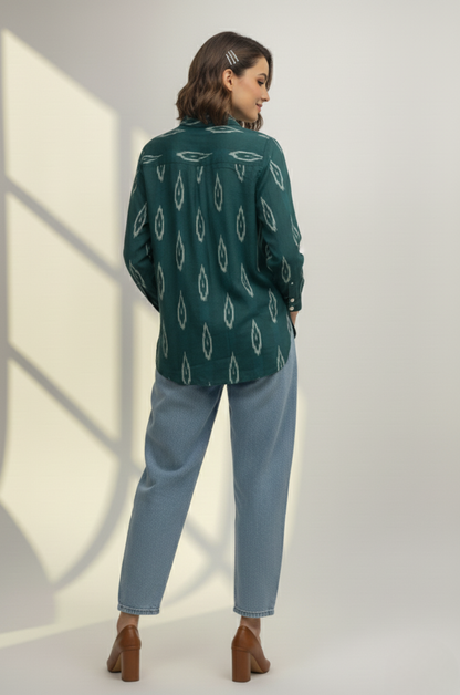 Maati  Moss Mirage Cotton Button Down Shirt