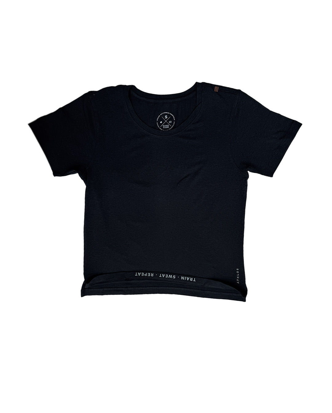 Athlos All-Day Crew Navy Blue Bamboo Top