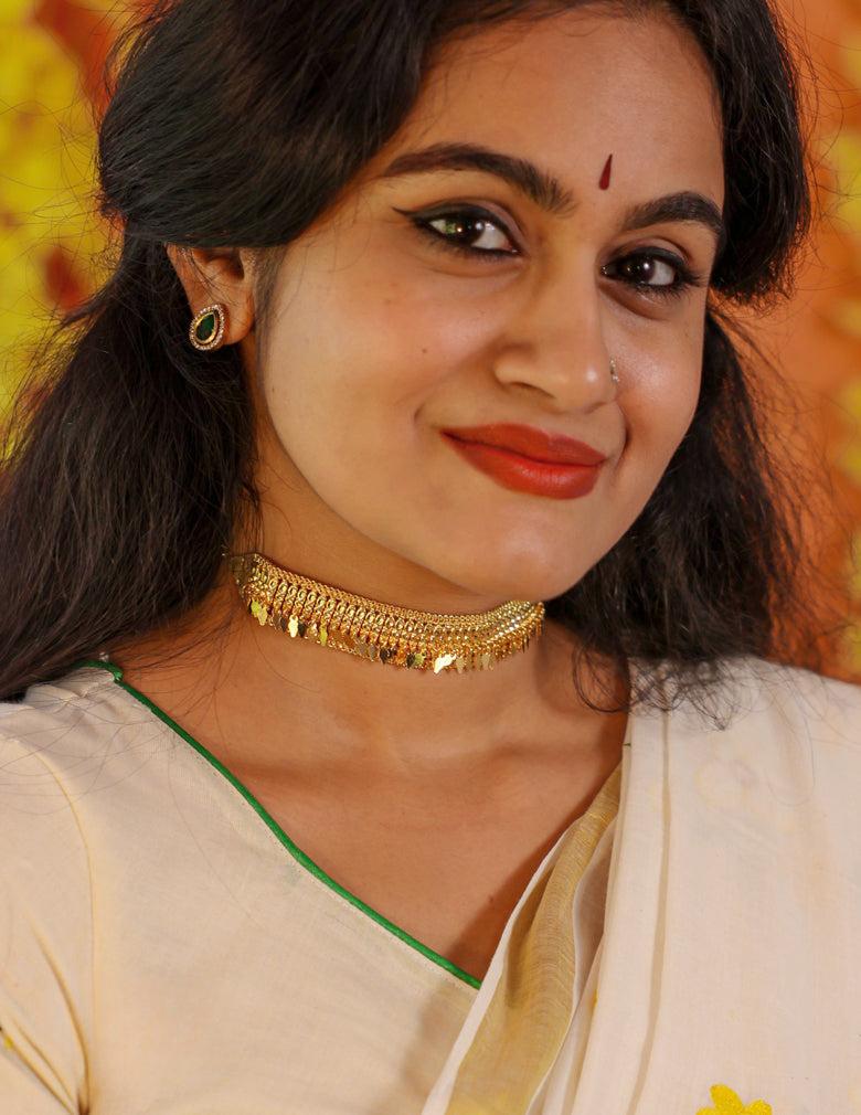 Gold tone Bridal Elakka Thali Choker LP- 48Hr Delivery