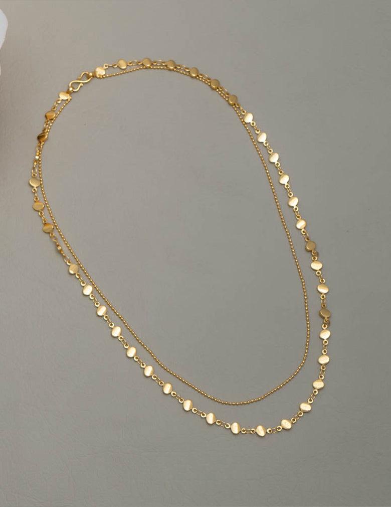 Anti Tarnish Dot Layered chain Necklace LP- 48Hr Delivery