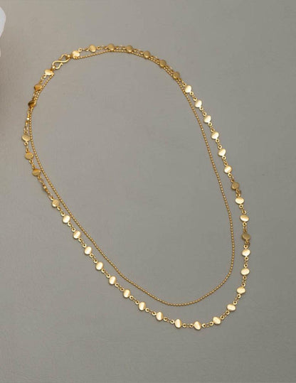Anti Tarnish Dot Layered chain Necklace LP- 48Hr Delivery