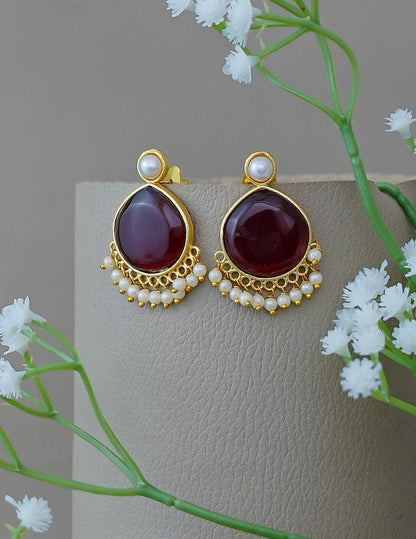 Golden Pearl Drop Earrings LP- 48Hr Delivery