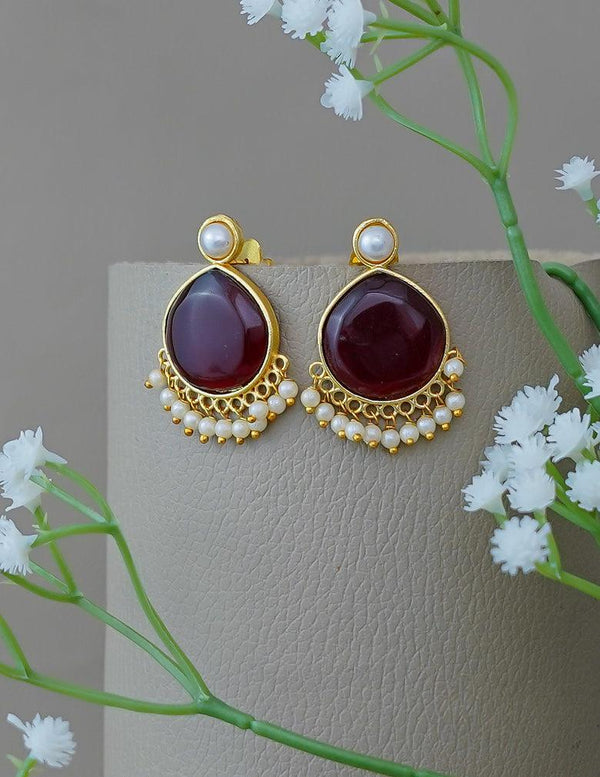 Golden Pearl Drop Earrings LP- 48Hr Delivery