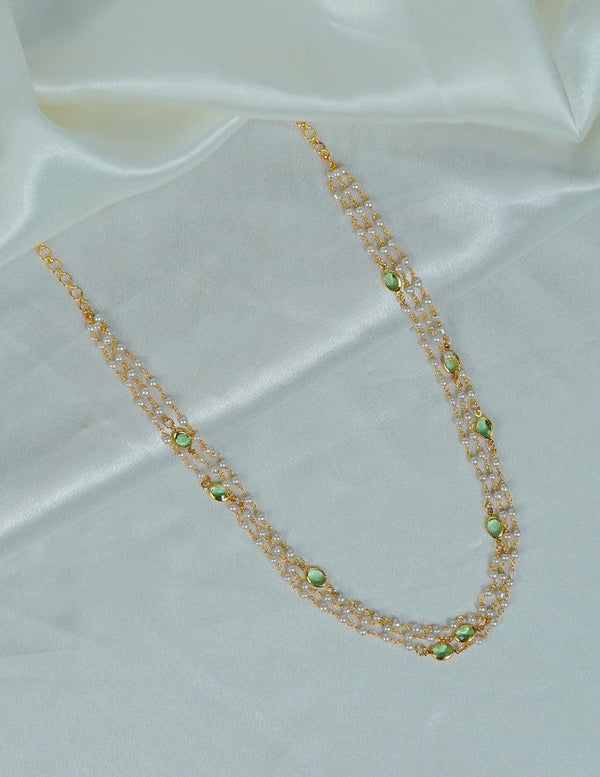 Premium Pearl Layer with Semi Precious Stone Necklace LP - 48Hr Delivery