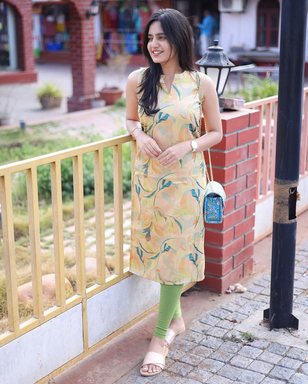 Multicolor chanderi Sleeveless top - Studio Thari