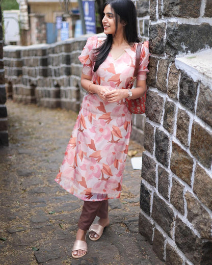 Baby Pink Organza top - Studio Thari