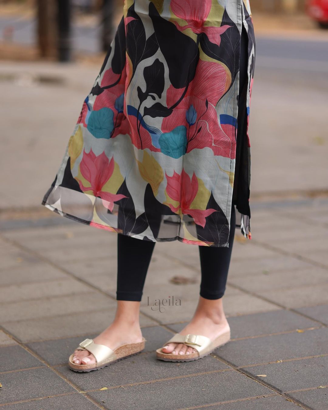 Studio Black Multi-Color Organza top