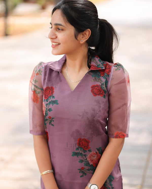 Studio Lavender Organza Top