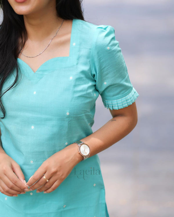 Studio Blue Cotton Top