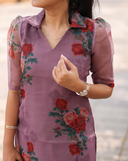 Studio Lavender Organza Top