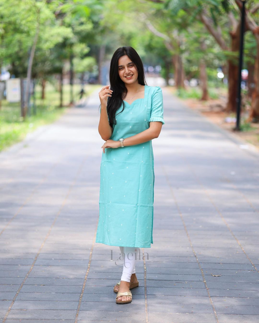 Studio Blue Cotton Top