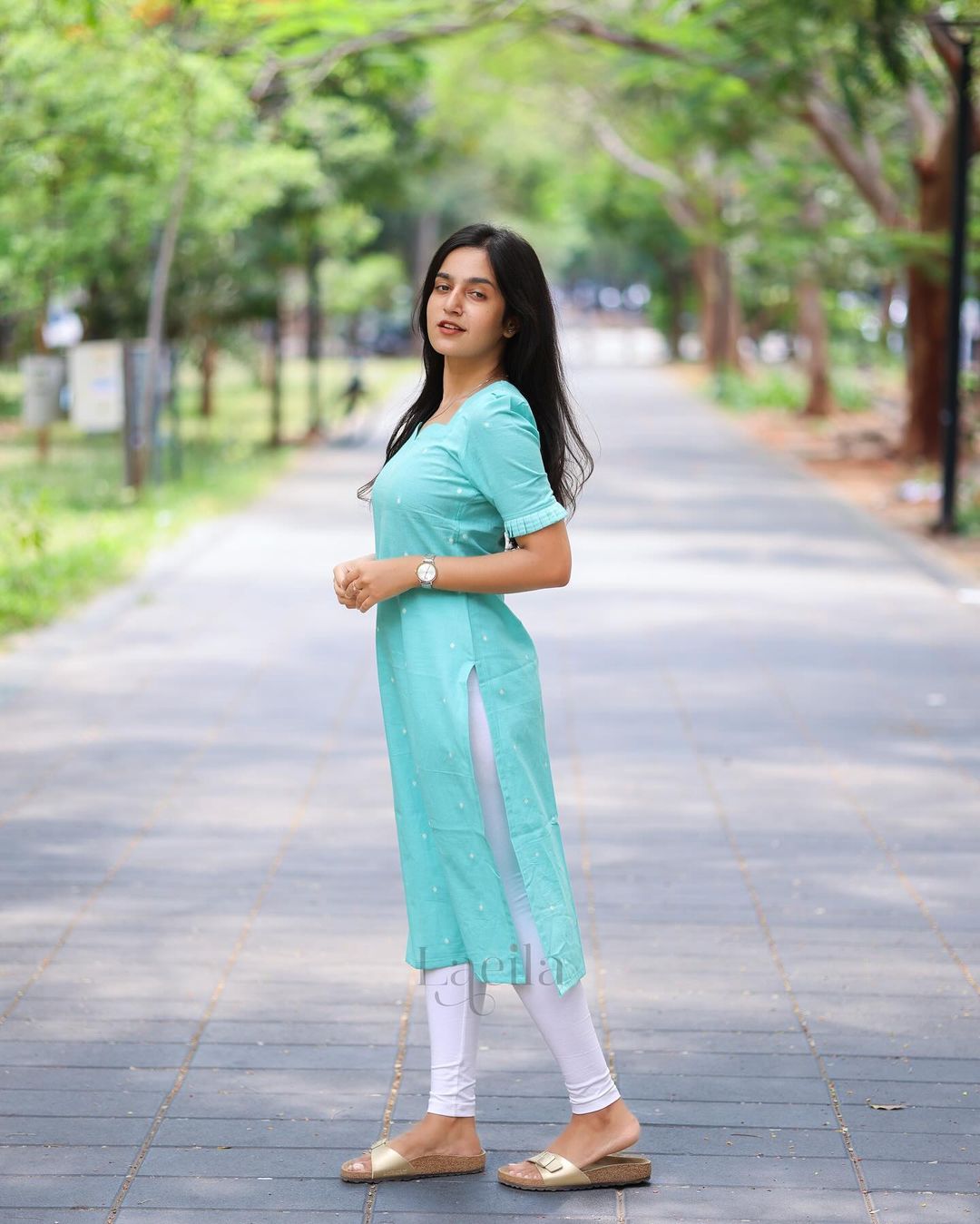 Studio Blue Cotton Top
