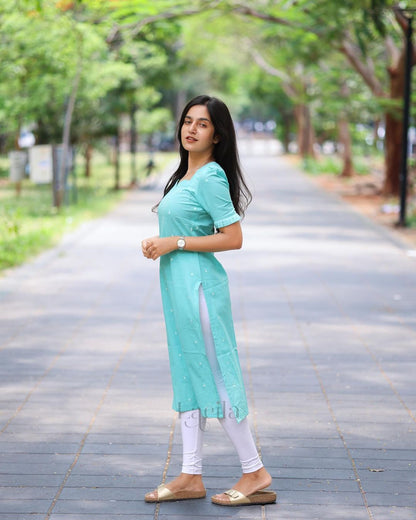 Studio Blue Cotton Top