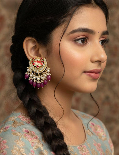 Moon Chandbali Earrings