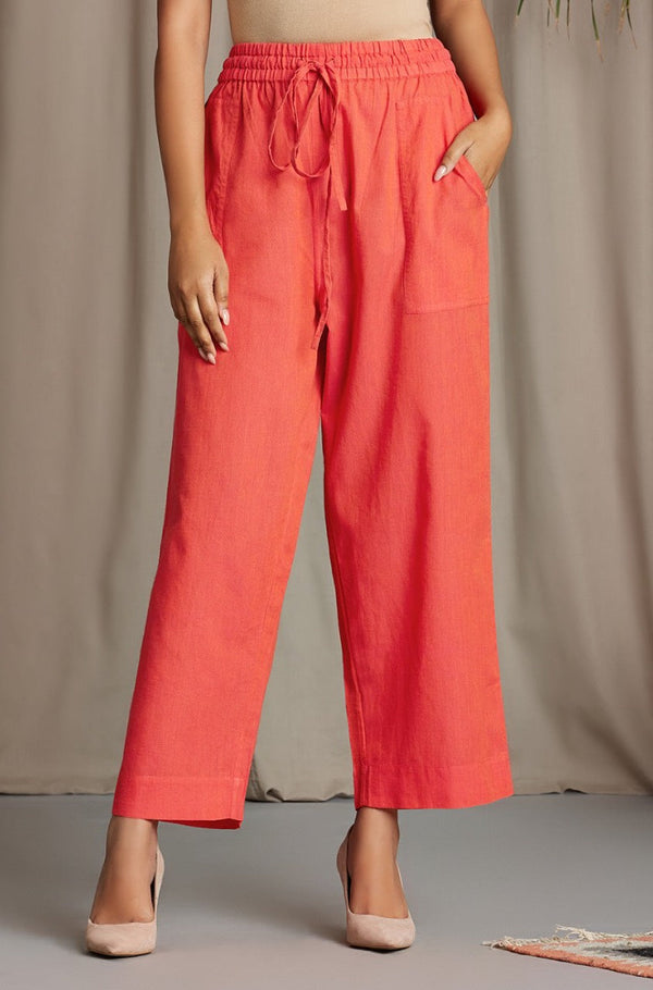 Maati Craft ELASTICATED MANGALGIRI PANTS - PEACH