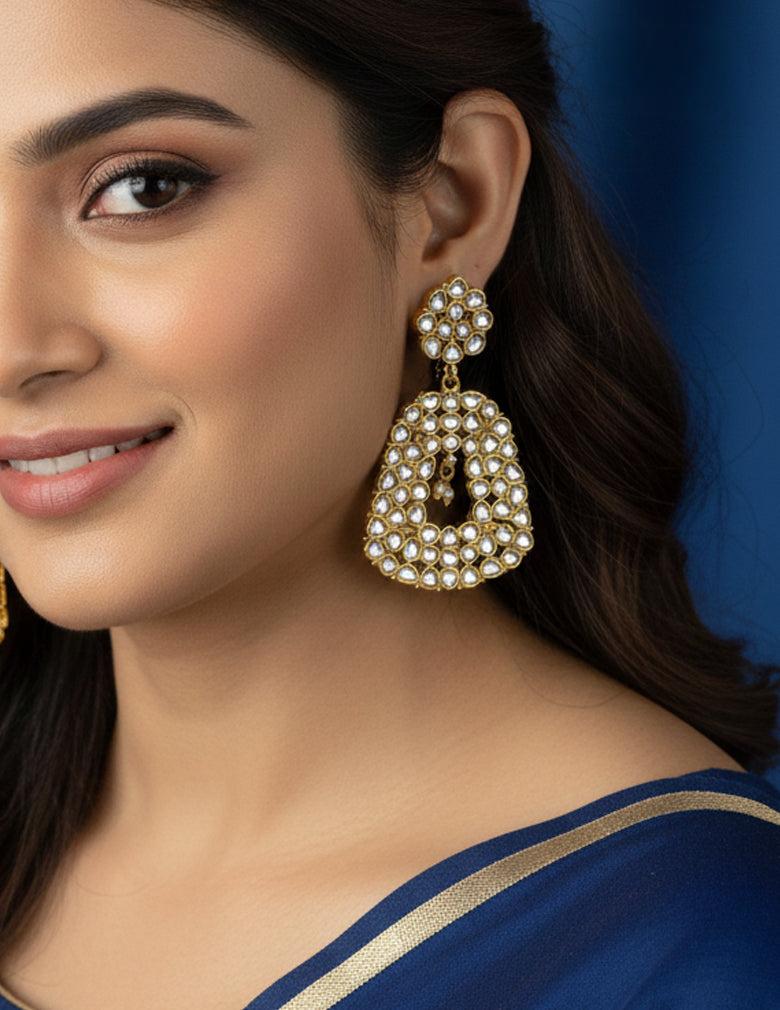 Designer Kundan Party Earrings