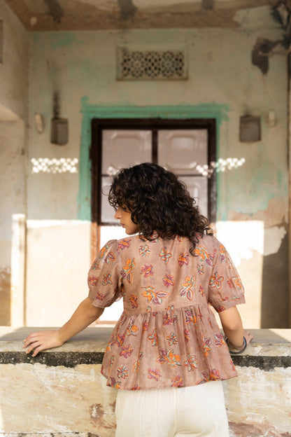 Anu Zuri Chandheri Chanderi Top