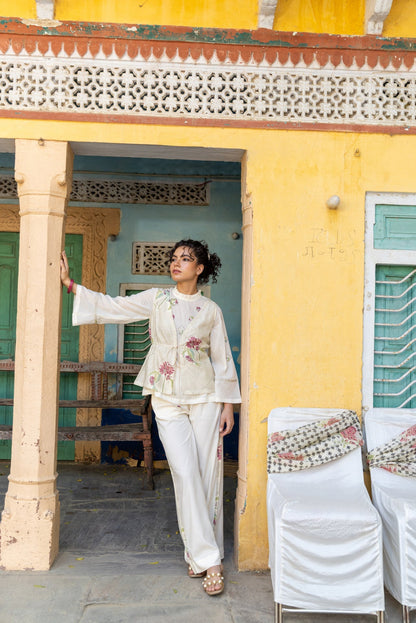 Anu Elma Chanderi Top