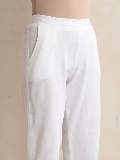 trueBrowns White Woollen Pants